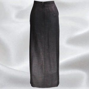 SC & CO Purplish Gray/Black Checkered Pencil Maxi Skirt in Size 8